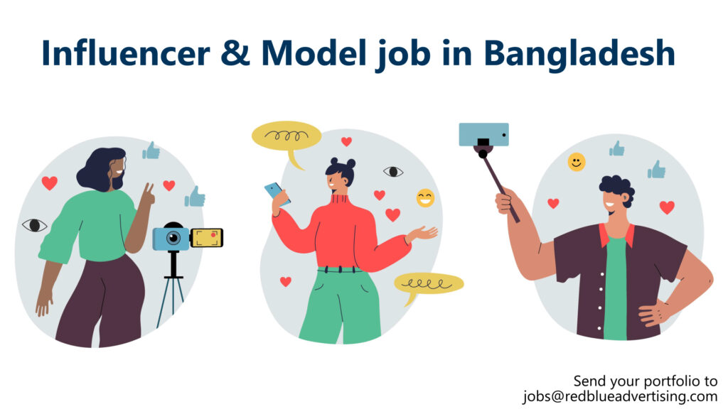 influencer Model job in Bangladesh